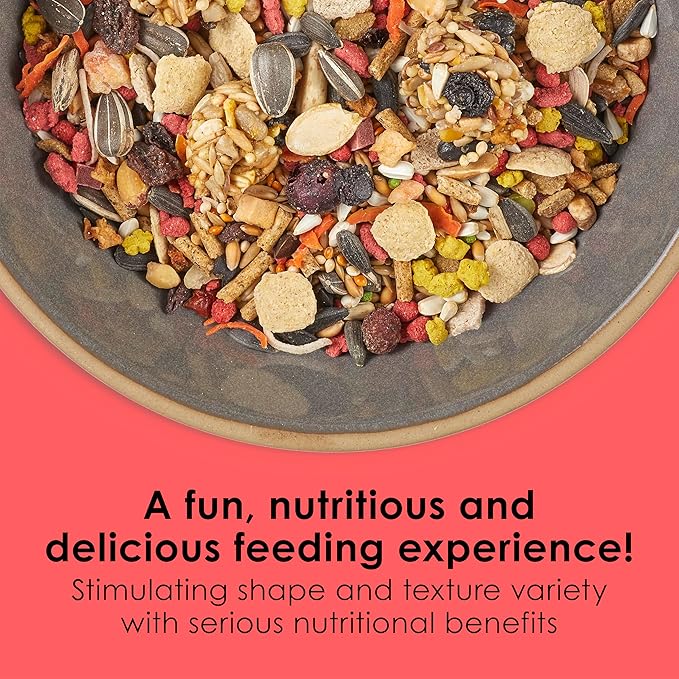 Kaytee Fiesta Cockatiel Food, Nutritious and Fun Blend, Supports Skin, Feather, Digestion, Brain and Heart Health, 2.5 pounds