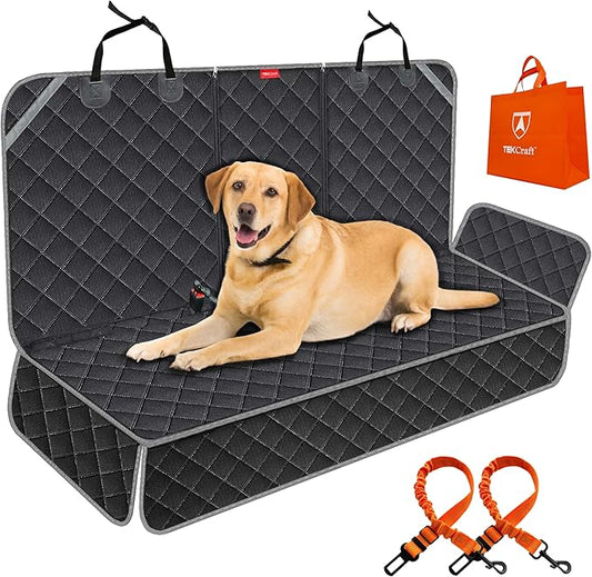 Dog Car Seat Cover Pet Back seat Cover for Dogs Rear Seat Cover Backseat Protector Auto Bench Covers Waterproof Protectors Universal Accessories fit for Cars SUVs Trucks