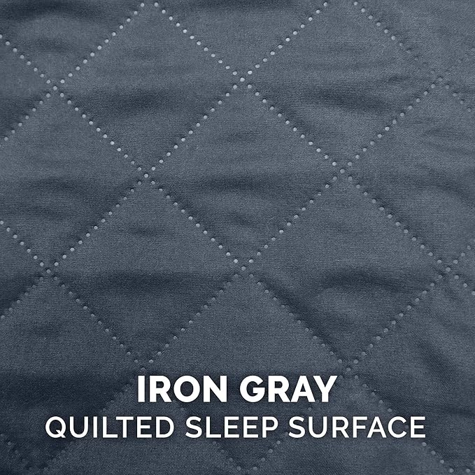 Furhaven Orthopedic Dog Bed for Medium/Small Dogs w/ Removable Bolsters & Washable Cover, For Dogs Up to 35 lbs - Quilted Sofa - Iron Gray, Medium