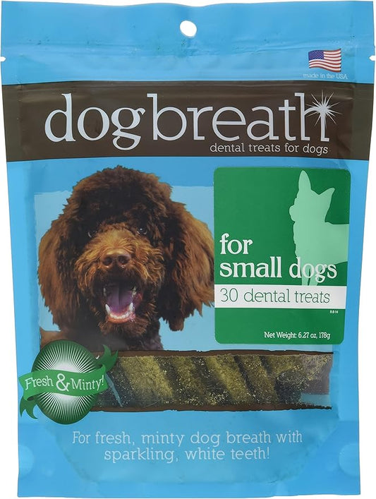 Herbsmith Dog Breath - Dental Chews for Small Dogs – Small Dog Breath Treats - Fresh Breath Dog Treats - Dog Dental Hygiene 6.27 oz