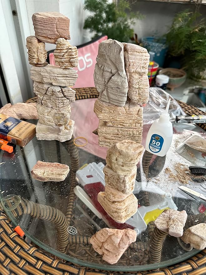 11lb Nature Small Thousand Layer Stone Aquarium Rocks, Aquarium Stones for Fish Tank aquascaping Rocks