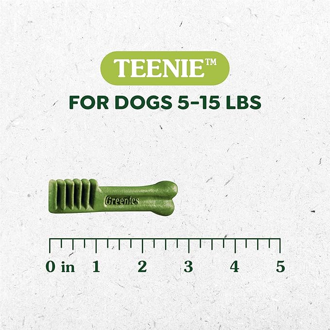 Greenies Teenie Dental Dog Treats, Mint Fresh Flavor, 12 oz. Pack (43 Treats)