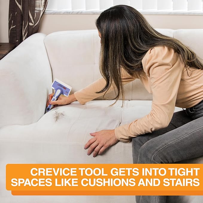 FurDozer X6 Pet Hair Remover & Auto Detailing Tool - Cat & Dog Hair Remover for Carpets, Car Interiors, Couches, Bedding, & Furniture - Reusable Pet Hair Removal Tool for Fur & Lint (Purple, 2-Pack)