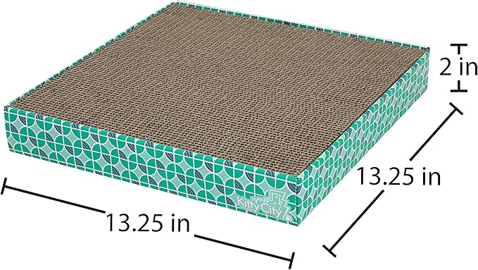 Kitty City XL Wide Corrugate Cat Scratchers 3 Pieces, Cat Scratching, Cat Scratch Pad, Door Clips, Furniture Protectors from Cat Scratching
