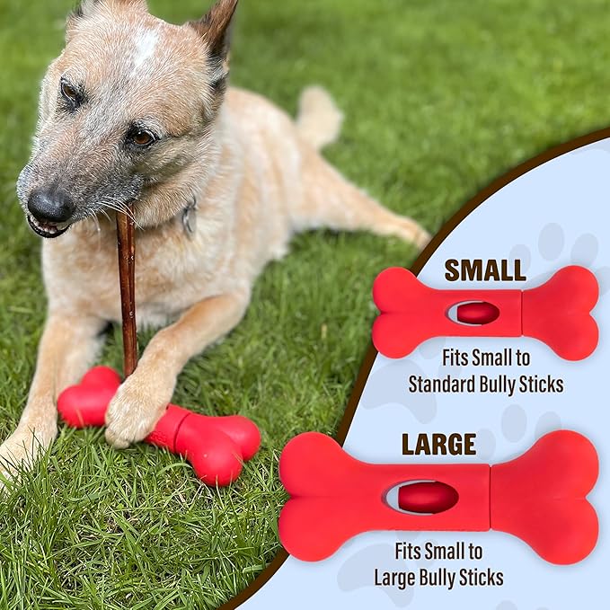 GoSports Chew Champ Bully Stick Holder for Dogs - Securely Holds Bully Sticks to Help Prevent Choking - 6 in or 8 in Size