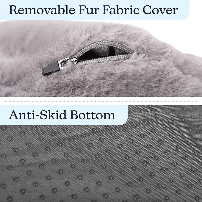 PETMAKER Dog Bed - Donut Pet Bed for Small Dogs - Dog Bed with Removable Washable Cover and Anti-Slip Bottom - Puppy Essentials (Gray)