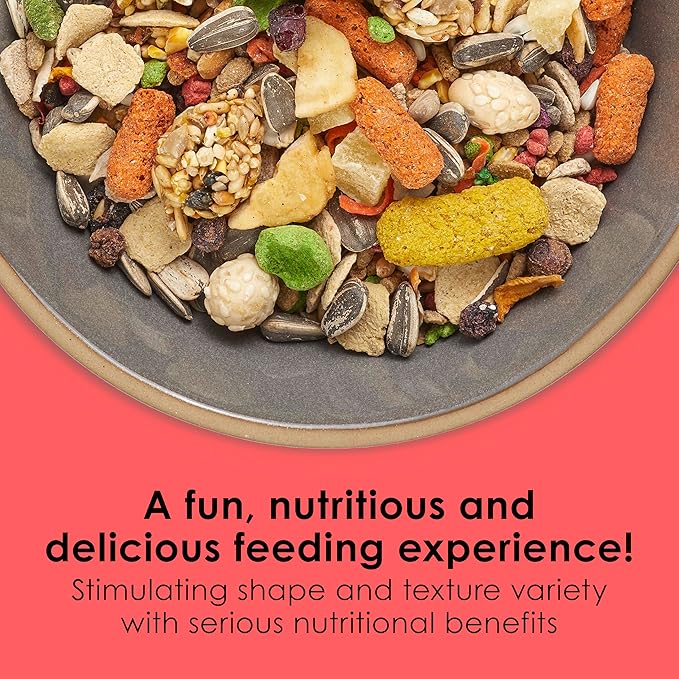 Kaytee Fiesta Conure Food, Nutritious and Fun Blend, Supports Skin, Feather, Digestion, Brain and Heart Health, 4.5 pounds