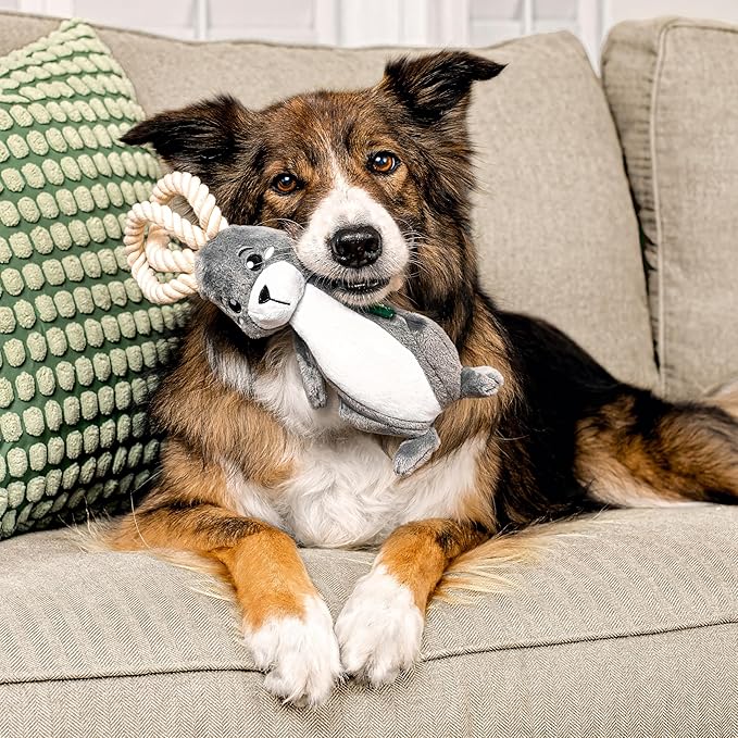 Arctic Collection Dog Toys | Jumbo Sized Artie The Arctic Hare | Cute, Durable, & Sustainable Plush Chew Toys for Dogs 50 lbs & up | Eco Friendly & 100% Recycled Materials