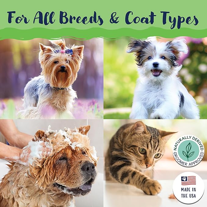 Bobbi Panter Dog Shampoo - Made in USA - All Natural Formula for Heavy Duty Deodorizing & Degreasing - Concentrated 25:1 for Professional Groomers - Fresh Clean Scent, 1 Gallon (Case of 4)